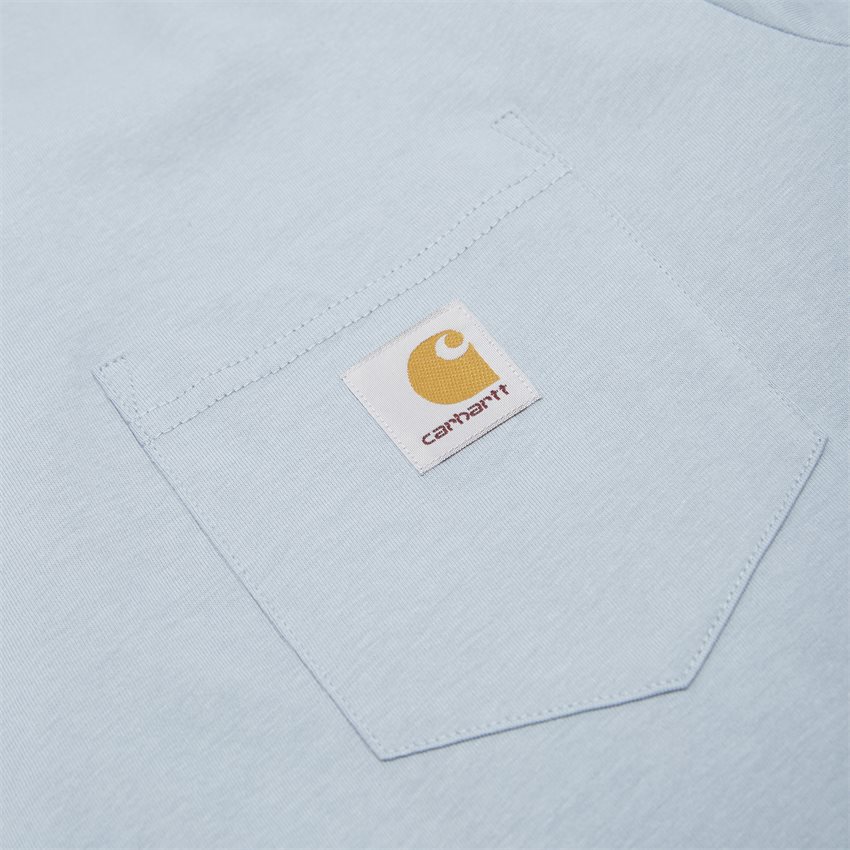 Carhartt WIP T-shirts S/S POCKET TEE I022091 FROSTED BLUE